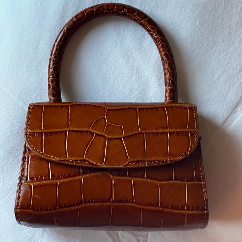 ByFar Mini Croco-Embossed Handbag